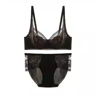 内在密码 薄款小胸聚拢透气舒适软钢圈文胸中腰三角内裤内衣裤套装 女款