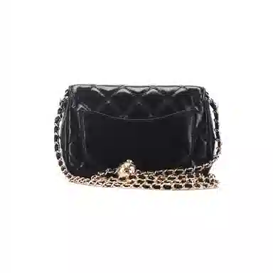 红蜻蜓 菱格链条包真皮女包单肩包 皮革 斜挎包