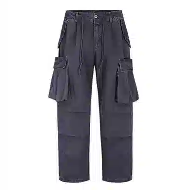 赞仕 阔腿伞兵裤工装裤小众新款宽松设计感休闲裤 男女同款