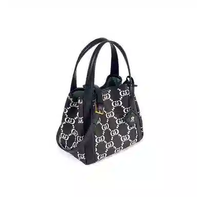 梦特娇 小众时尚通勤复古老花 合成革 单肩斜挎包 中号 女款 曜石黑/月石灰/椰奶白/果壳棕/琥珀色