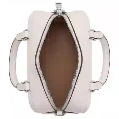 COACH Satchel 19 Logo Silver White