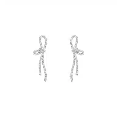 芒果饰品 蝴蝶结独特 轻奢高级感气质蚊香盘 锆石 耳环 女款