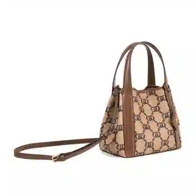 梦特娇 小众时尚通勤复古老花 合成革 单肩斜挎包 中号 女款 曜石黑/月石灰/椰奶白/果壳棕/琥珀色