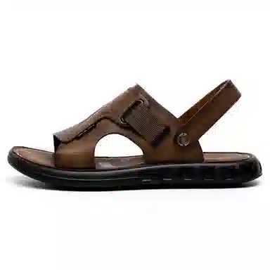 圣大骑士 头层牛皮 舒适百搭 沙滩凉鞋 男款