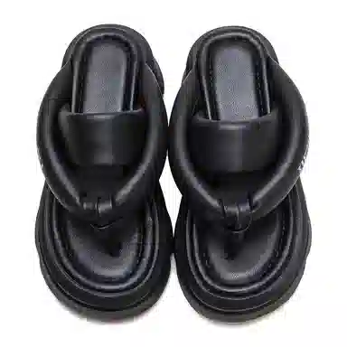 杰骤 厚底增高 时尚精致人字拖鞋 女款