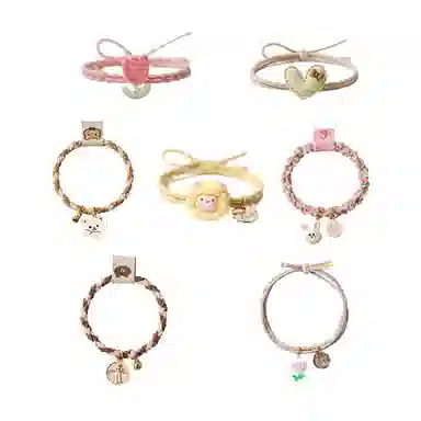 妖娆猫 一周星期头绳发饰套装礼盒高级感气质时尚皮筋扎头发发绳头饰创意实用儿童礼品女生 发圈 女款