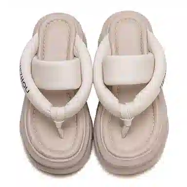 杰骤 厚底增高 时尚精致人字拖鞋 女款