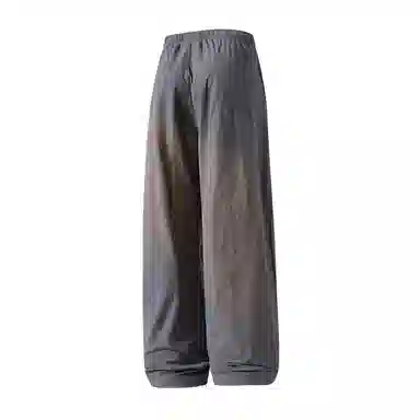 三体 冰丝透气美式复古纯色基础简约抽绳宽松直筒垂感拖地柔软舒适百搭户外弹力学生多巴胺薄款显瘦潮牌高街休闲裤 男女同款