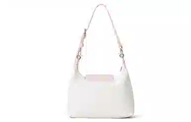 音魅 磁扣开合大容量休闲 织物拼合成革 手提包 小号 女款 黑色/米白