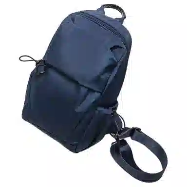 巴布豆 大容量个性时尚百搭实用斜挎单肩 防泼水耐磨材质 胸包 大号 男款 黑色/蓝色/纯黑/纯蓝