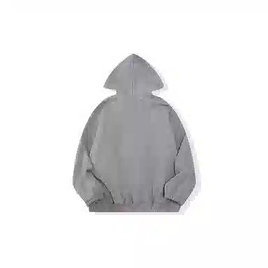 我是大卫 纯色休闲运动韩版开衫外套休闲连帽卫衣 男女同款 灰色