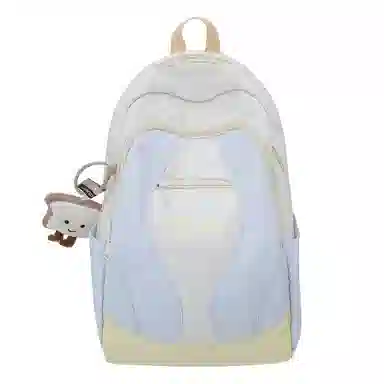 行途 高级感轻便颜值撞色 尼龙 双肩包 常规 女款 灰色/蓝色/粉色/蓝黄色