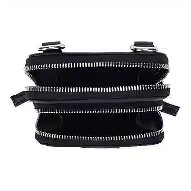 Prada Leather Shoulder Crossbody Waist Bag Black