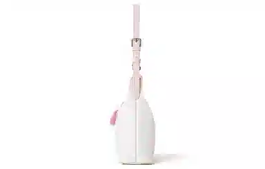 音魅 磁扣开合大容量休闲 织物拼合成革 手提包 小号 女款 黑色/米白