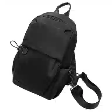 巴布豆 大容量个性时尚百搭实用斜挎单肩 防泼水耐磨材质 胸包 大号 男款 黑色/蓝色/纯黑/纯蓝