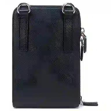 Prada Leather Shoulder Crossbody Waist Bag Black