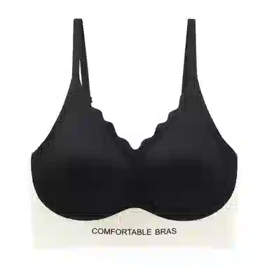 莫代尔 薄款防下垂无痕收副乳聚拢半固定杯美背文胸 女款