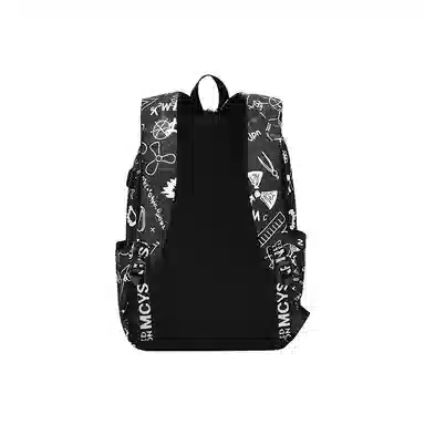 木村耀司 休闲百搭大容量通勤潮流多功能旅游 牛津纺 双肩包书包旅行包电脑包背包 常规 男女同款情侣款 涂鸦/机器人