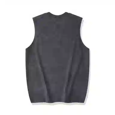 赞仕 薄款美式潮牌坎肩运动健身外穿潮流宽松休闲无袖背心 男款