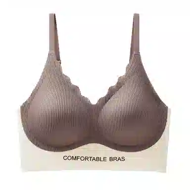 莫代尔 薄款防下垂无痕收副乳聚拢半固定杯美背文胸 女款