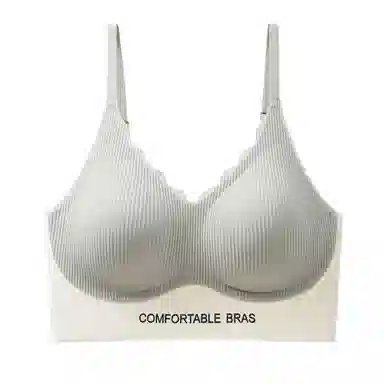 莫代尔 薄款防下垂无痕收副乳聚拢半固定杯美背文胸 女款