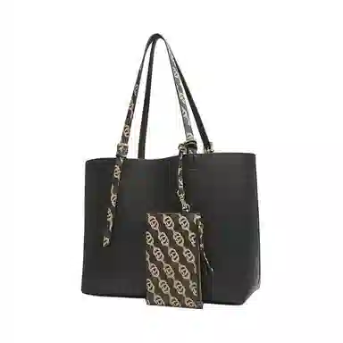 百思图 时尚大容量托特包单肩包女