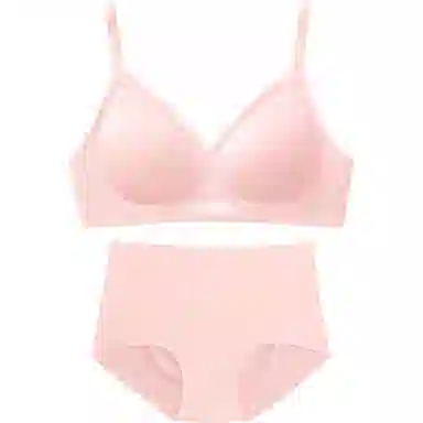 素肌良品 无痕聚拢裸感纯色内衣裤套装 女款