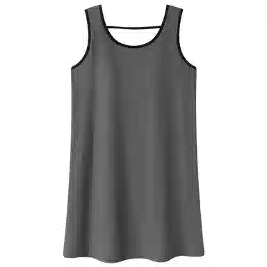 莫代尔 舒适亲肤高透气自带胸垫防凸点耐穿不易变形衣口防走光设计无袖背心居家休闲可外穿睡裙 女款 深灰色