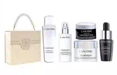 兰蔻 极光净澈焕肤水乳面霜精华五件套 复古山茶花之约礼盒 提亮淡斑紧致保湿抗氧化