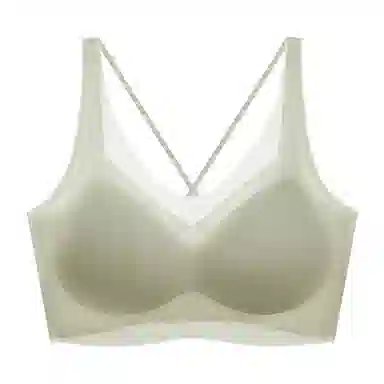 莫代尔 薄款乳胶内衣无痕无钢圈聚拢背心式上托收副乳文胸 女款