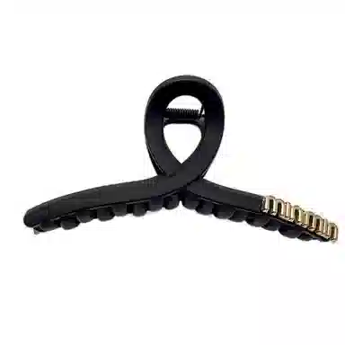 左欧 黑色大号抓夹发量多后脑勺盘发高级感鲨鱼夹子 亚克力 发夹 女款