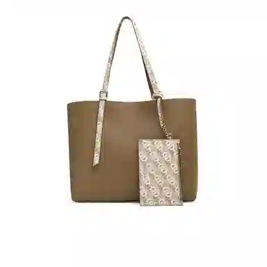 百思图 时尚大容量托特包单肩包女