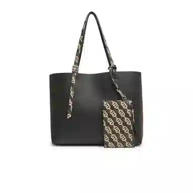 百思图 时尚大容量托特包单肩包女