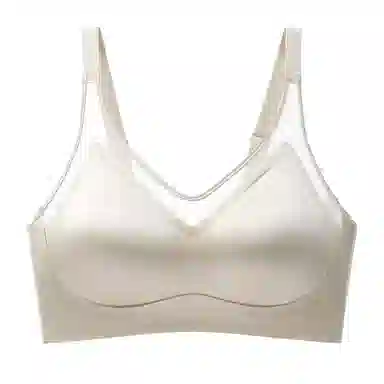 莫代尔 纯色聚拢防垂舒适文胸 女款