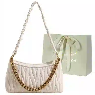 JIANGLIDA Pleated Chain Bag