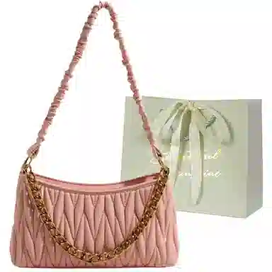 JIANGLIDA Pleated Chain Bag