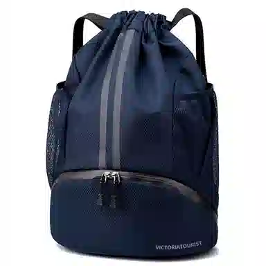 维多利亚旅行者 篮球包大容量收纳抽绳 双肩包 男女 干湿分离束口袋健身包  多色