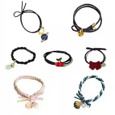妖娆猫 一周星期头绳发圈套装礼盒国风高级感皮筋发绳扎头发头饰 发饰 女款
