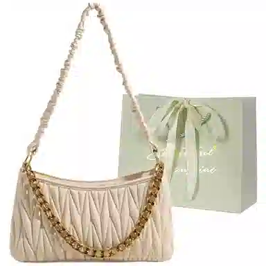 JIANGLIDA Pleated Chain Bag