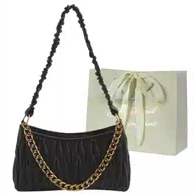 JIANGLIDA Pleated Chain Bag