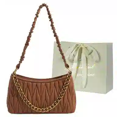 JIANGLIDA Pleated Chain Bag