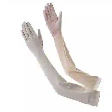 浪莎 夏季防紫外线遮阳透气薄款手套护袖一体开车骑行练车冰袖 防晒袖 女款