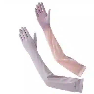 浪莎 夏季防紫外线遮阳透气薄款手套护袖一体开车骑行练车冰袖 防晒袖 女款