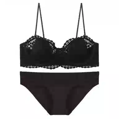 内在密码 文胸系列 防滑半杯蕾丝聚拢文胸合身内衣裤套装 女款