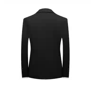 恒源祥 双排扣翻领纯色西装 男款 黑色