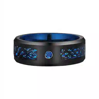 Saya Tungsten Ring Blue