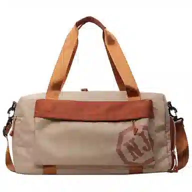 行途 大容量拼色设计 织物 手提健身包 大号 男女同款情侣款 黑色/米白色/蓝色/粉色/卡其色