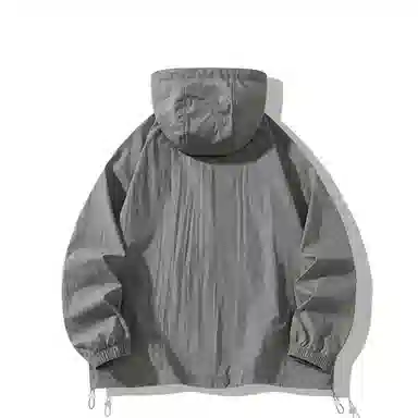 潮流舒适宽松美式时尚设计感简约山系户外露营通勤轻薄运动吸汗速干休闲多功能超轻透气凉感抽绳连帽情侣百搭外套防晒服 男女同款