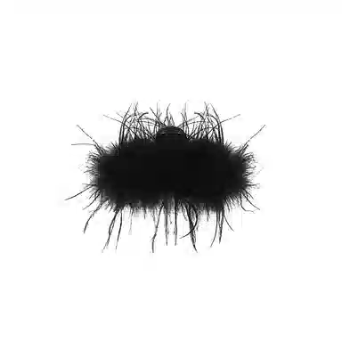 左欧 羽毛抓夹大号后脑勺辣妹鸡窝头鲨鱼夹 发夹 女款