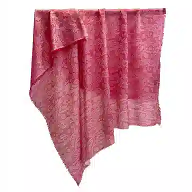 杭丝路 薄款三角围脖大方巾空调房 羊毛 丝巾 女款 浅驼色